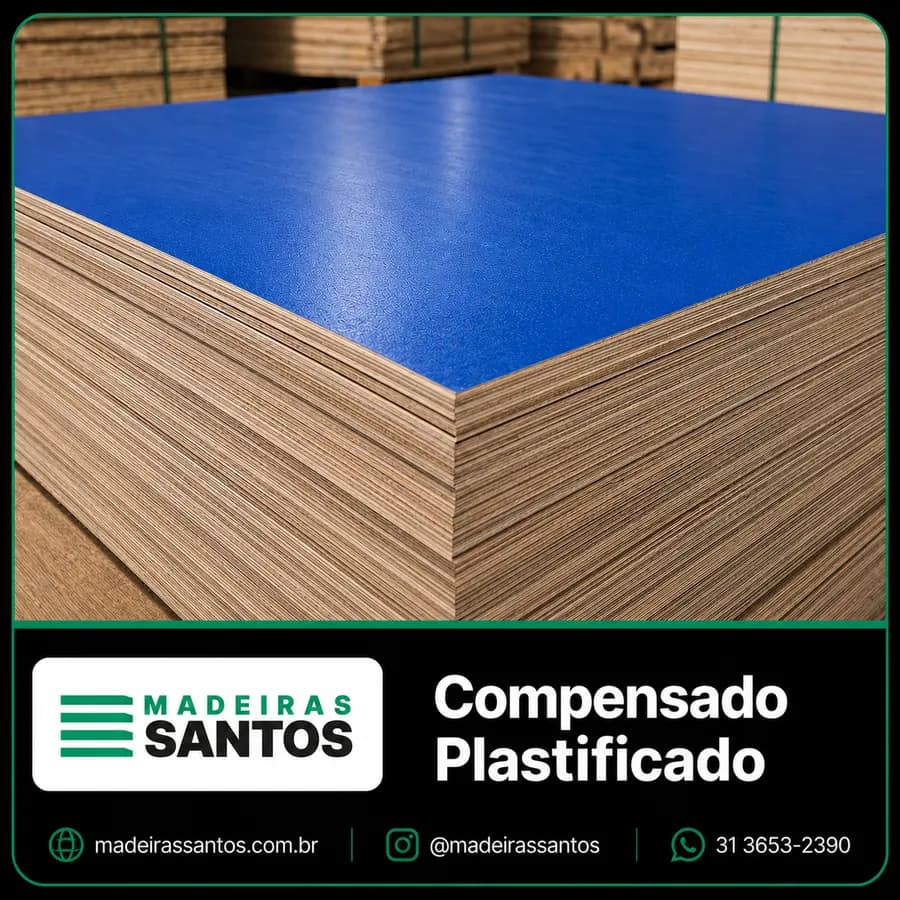 Chapas e compensados disponíveis na Madeiras Santos