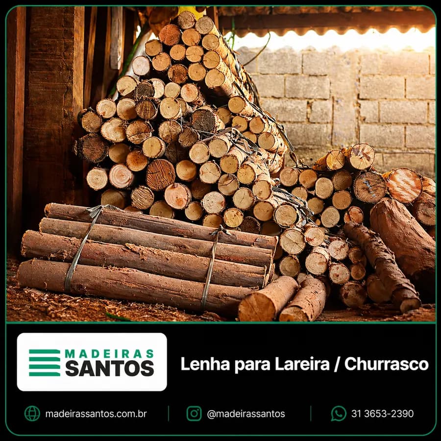 Lenha para lareira, churrasco, sítios e uso geral
