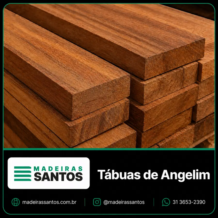 Tábuas de Angelim para estrutura, telhado, obra e reforma