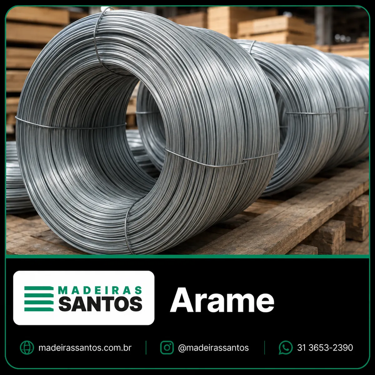 Arame para obra, fixações e uso geral na Madeiras Santos