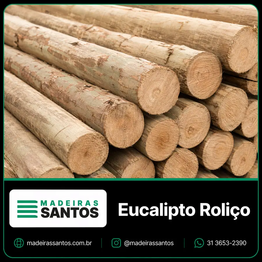 Escoras de eucalipto para apoio e escoramento em obra